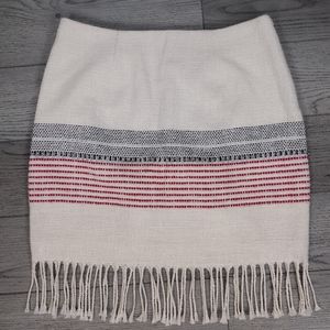 FIFTEEN TWENTY Ivory Fringe Skirt Size 4
